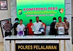 Polres Pelalawan Ekspos Dua Kasus Pencabulan, Ini Modus Pelaku